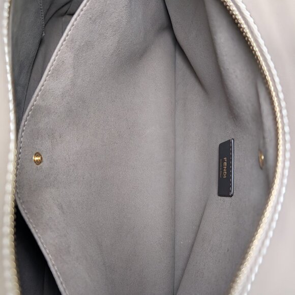 Fendi Brown O’Clock Zip Shoulder Bag Zucca Chenille Bag - Picture 13 of 16